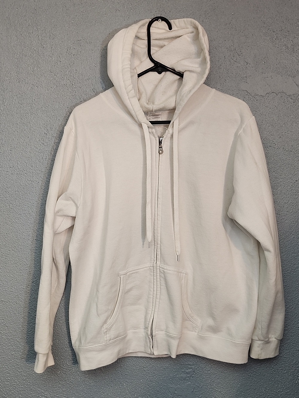 Gildan Women's White Full-Zip Hoodie